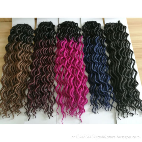 blonde wavy dreadlocks hair weave products in bulk, ombre faux dreadlocks crochet braid manufacturers